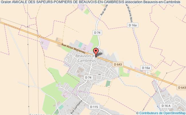 plan association Amicale Des Sapeurs-pompiers De Beauvois-en-cambresis Beauvois-en-Cambrésis