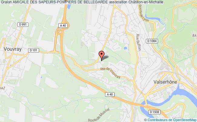 plan association Amicale Des Sapeurs-pompiers De Bellegarde Châtillon-en-Michaille