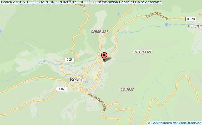plan association Amicale Des Sapeurs-pompiers De Besse Besse-et-Saint-Anastaise