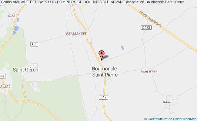 plan association Amicale Des Sapeurs-pompiers De Bournoncle-arvant Bournoncle-Saint-Pierre
