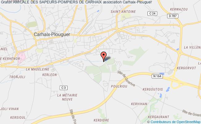 plan association Amicale Des Sapeurs-pompiers De Carhaix Carhaix-Plouguer