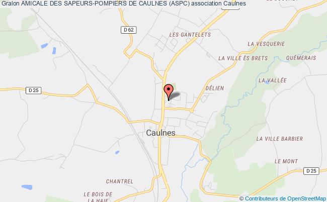 plan association Amicale Des Sapeurs-pompiers De Caulnes (aspc) Caulnes