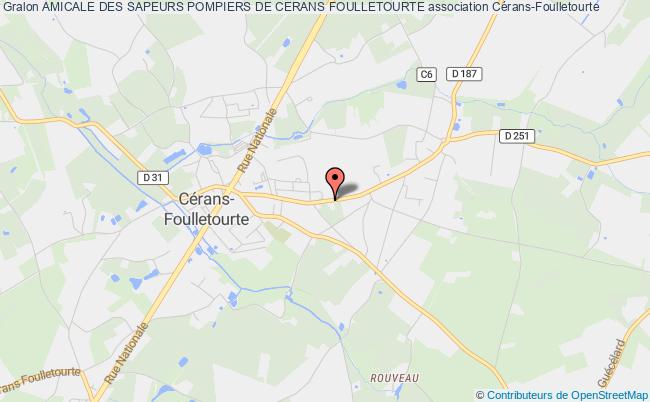 plan association Amicale Des Sapeurs Pompiers De Cerans Foulletourte Cérans-Foulletourte