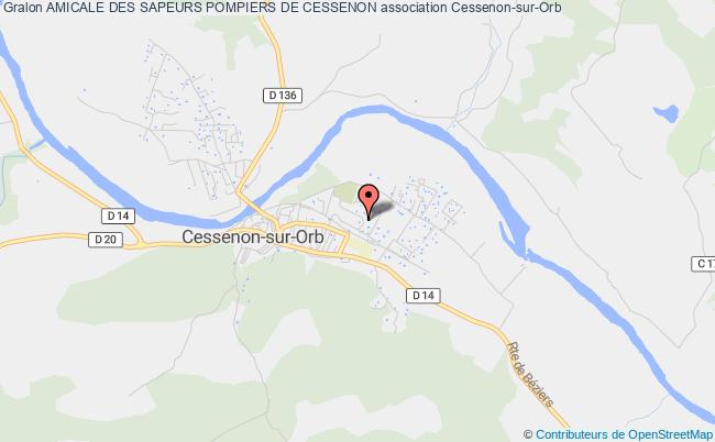 plan association Amicale Des Sapeurs Pompiers De Cessenon Cessenon-sur-Orb