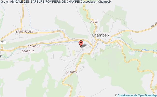 plan association Amicale Des Sapeurs-pompiers De Champeix Champeix