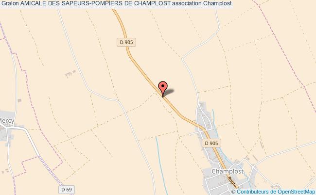 plan association Amicale Des Sapeurs-pompiers De Champlost Champlost