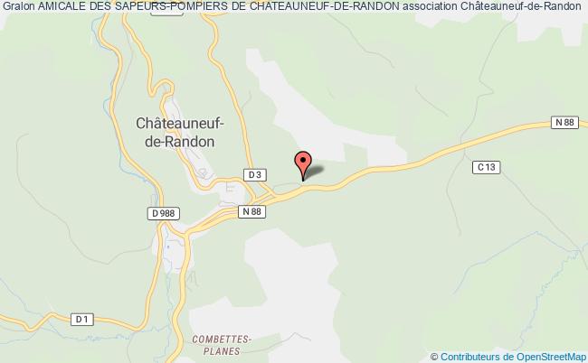 plan association Amicale Des Sapeurs-pompiers De Chateauneuf-de-randon Châteauneuf-de-Randon