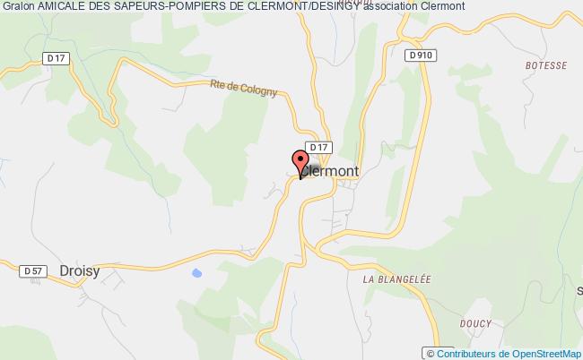 plan association Amicale Des Sapeurs-pompiers De Clermont/desingy Clermont