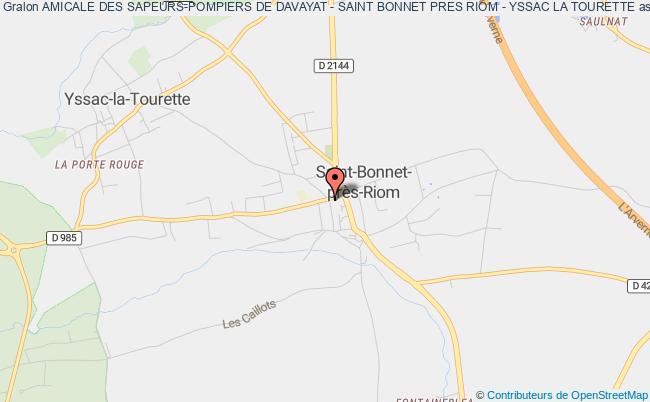 plan association Amicale Des Sapeurs-pompiers De Davayat - Saint Bonnet Pres Riom - Yssac La Tourette Saint-Bonnet-près-Riom
