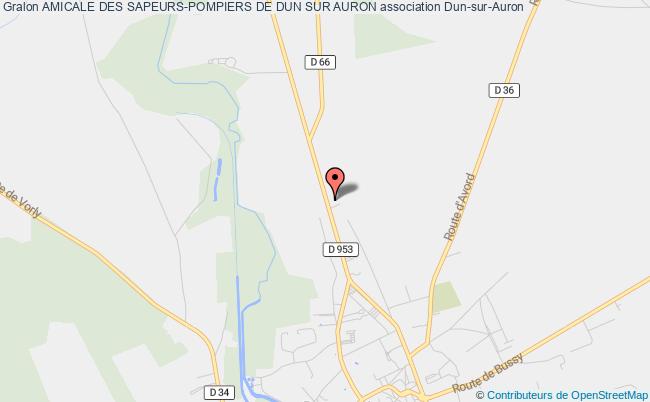 plan association Amicale Des Sapeurs-pompiers De Dun Sur Auron Dun-sur-Auron