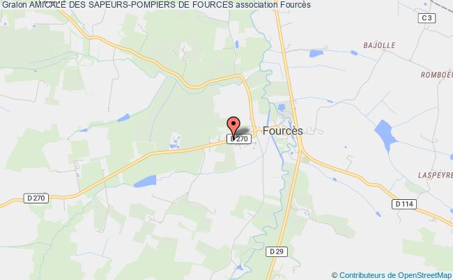 plan association Amicale Des Sapeurs-pompiers De Fources Fourcès