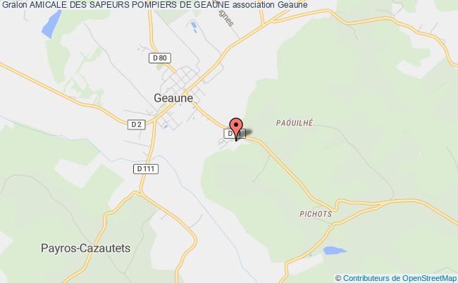 plan association Amicale Des Sapeurs Pompiers De Geaune Geaune