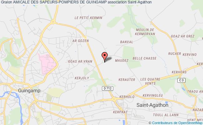 plan association Amicale Des Sapeurs-pompiers De Guingamp Saint-Agathon