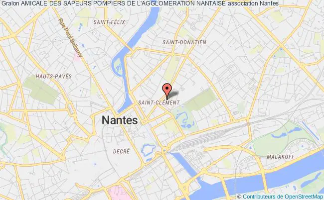 plan association Amicale Des Sapeurs Pompiers De L'agglomeration Nantaise Nantes