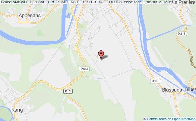 plan association Amicale Des Sapeurs Pompiers De L'isle-sur Le-doubs L'   Isle-sur-le-Doubs