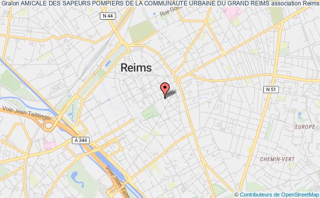 plan association Amicale Des Sapeurs Pompiers De La CommunautÉ Urbaine Du Grand Reims Reims
