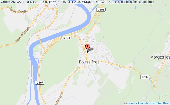 plan association Amicale Des Sapeurs-pompiers De La Commune De Boussieres Boussières