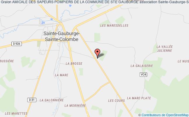 plan association Amicale Des Sapeurs Pompiers De La Commune De Ste Gauburge Sainte-Gauburge-Sainte-Colombe
