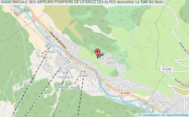 plan association Amicale Des Sapeurs Pompiers De La Salle Les Alpes La    Salle les Alpes