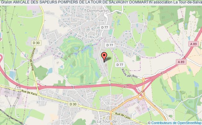 plan association Amicale Des Sapeurs Pompiers De La Tour De Salvagny Dommartin La Tour-de-Salvagny