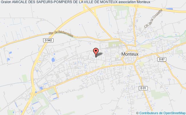 plan association Amicale Des Sapeurs-pompiers De La Ville De Monteux Monteux