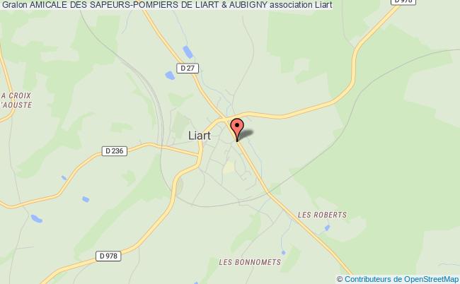 plan association Amicale Des Sapeurs-pompiers De Liart & Aubigny Liart