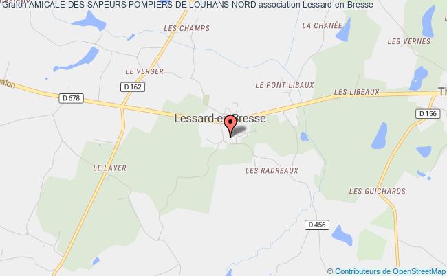 plan association Amicale Des Sapeurs Pompiers De Louhans Nord Lessard-en-Bresse