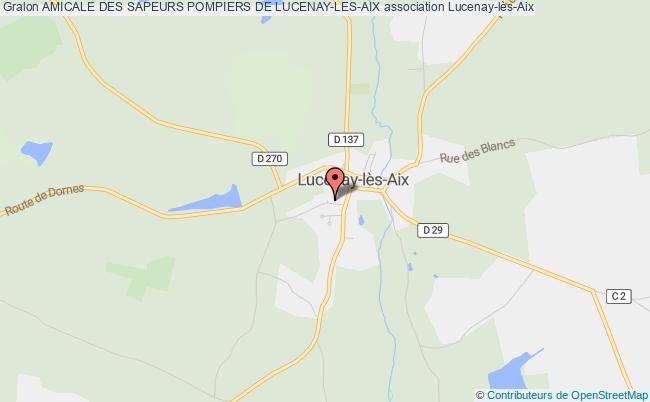 plan association Amicale Des Sapeurs Pompiers De Lucenay-les-aix Lucenay-lès-Aix