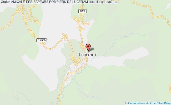 plan association Amicale Des Sapeurs Pompiers De Luceram 