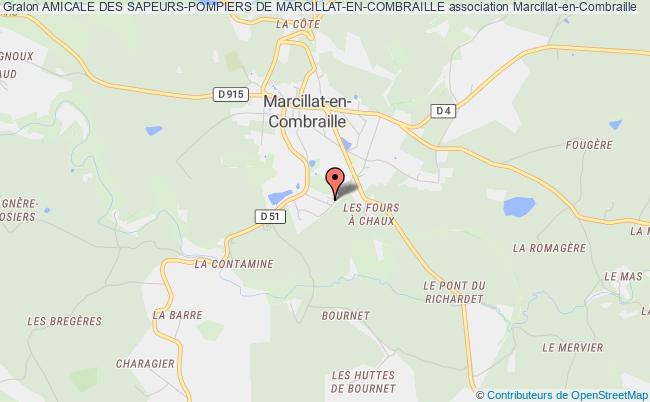 plan association Amicale Des Sapeurs-pompiers De Marcillat-en-combraille Marcillat-en-Combraille