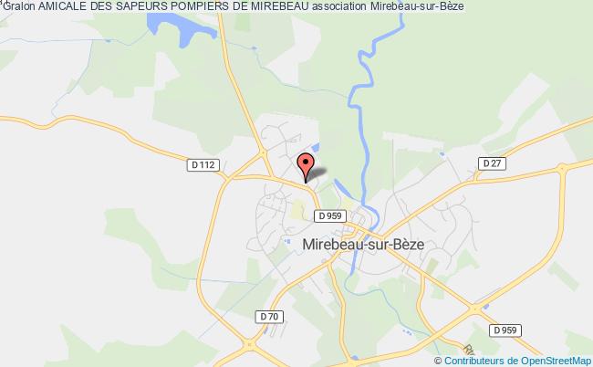 plan association Amicale Des Sapeurs Pompiers De Mirebeau Mirebeau-sur-Bèze