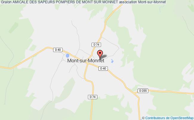 plan association Amicale Des Sapeurs Pompiers De Mont Sur Monnet Mont-sur-Monnet