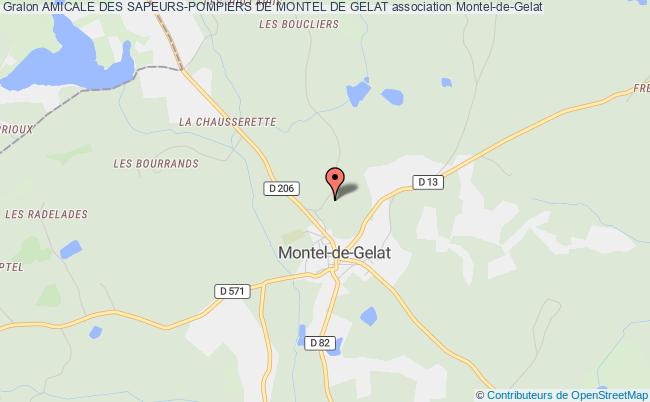 plan association Amicale Des Sapeurs-pompiers De Montel De Gelat Montel-de-Gelat