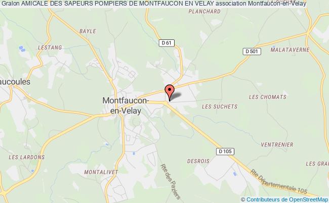 plan association Amicale Des Sapeurs Pompiers De Montfaucon En Velay Montfaucon-en-Velay