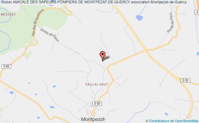 plan association Amicale Des Sapeurs-pompiers De Montpezat-de-quercy Montpezat-de-Quercy