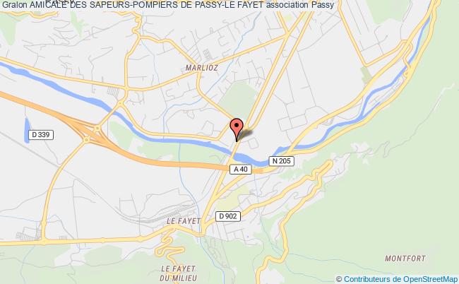 plan association Amicale Des Sapeurs-pompiers De Passy-le Fayet Passy