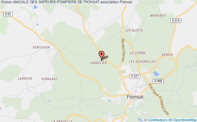 plan association Amicale Des Sapeurs-pompiers De Pionsat Pionsat