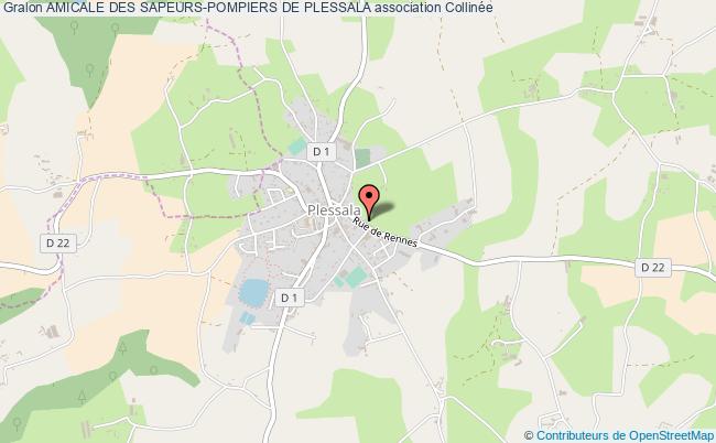 plan association Amicale Des Sapeurs-pompiers De Plessala Le Mené