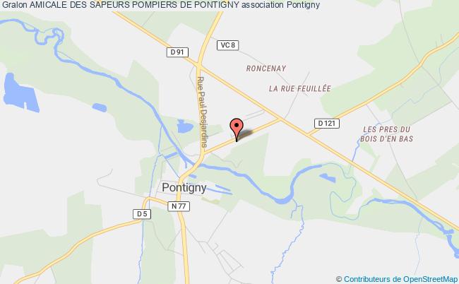 plan association Amicale Des Sapeurs Pompiers De Pontigny Pontigny