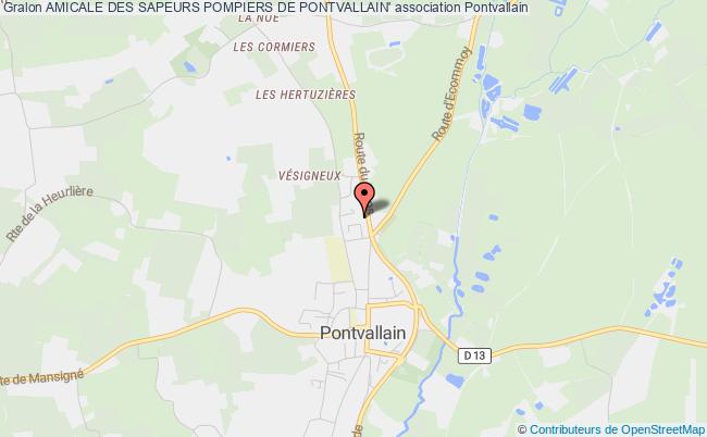 plan association Amicale Des Sapeurs Pompiers De Pontvallain' Pontvallain