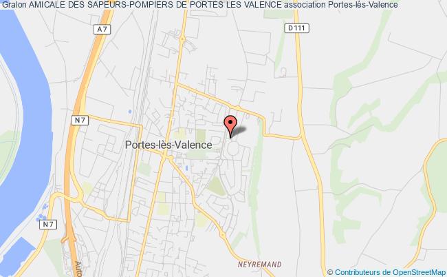 plan association Amicale Des Sapeurs-pompiers De Portes Les Valence Portes-lès-Valence