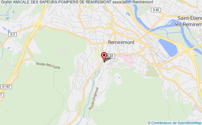 plan association Amicale Des Sapeurs-pompiers De Remiremont Remiremont
