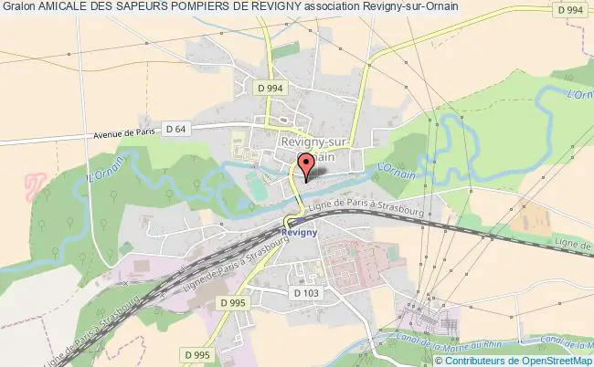 plan association Amicale Des Sapeurs Pompiers De Revigny Revigny-sur-Ornain