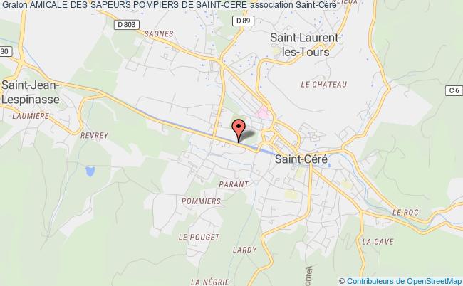 plan association Amicale Des Sapeurs Pompiers De Saint-cere Saint-Céré