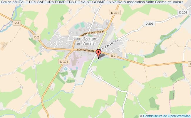 plan association Amicale Des Sapeurs Pompiers De Saint Cosme En Vairais Saint-Cosme-en-Vairais