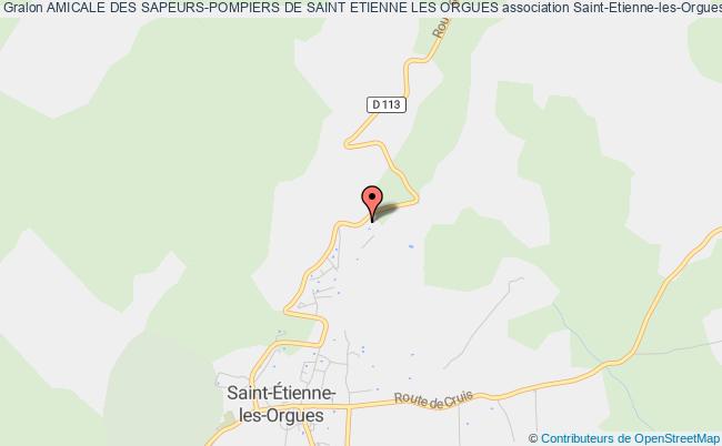 plan association Amicale Des Sapeurs-pompiers De Saint Etienne Les Orgues Saint-Étienne-les-Orgues