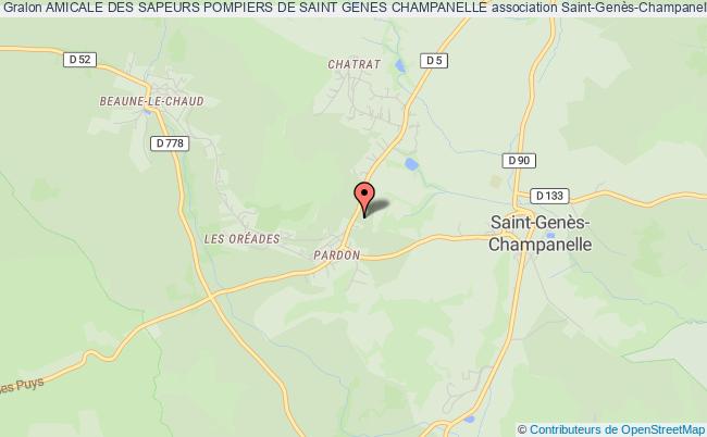 plan association Amicale Des Sapeurs Pompiers De Saint Genes Champanelle Saint-Genès-Champanelle
