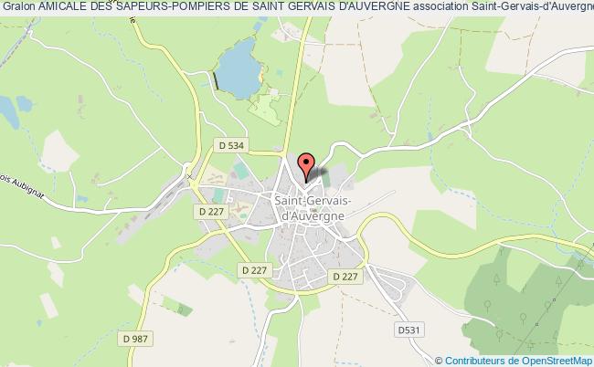plan association Amicale Des Sapeurs-pompiers De Saint Gervais D'auvergne Saint-Gervais-d'Auvergne