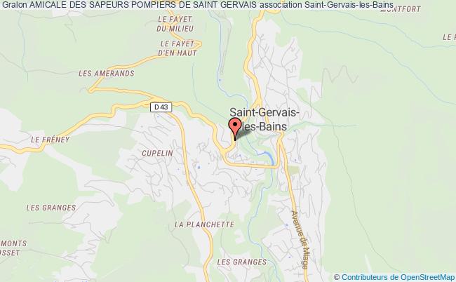 plan association Amicale Des Sapeurs Pompiers De Saint Gervais Saint-Gervais-les-Bains