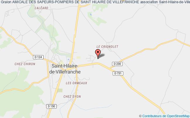 plan association Amicale Des Sapeurs-pompiers De Saint Hilaire De Villefranche Saint-Hilaire-de-Villefranche